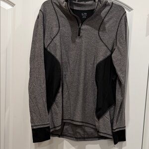 Champion Gray and Black Crew Neck Sweater